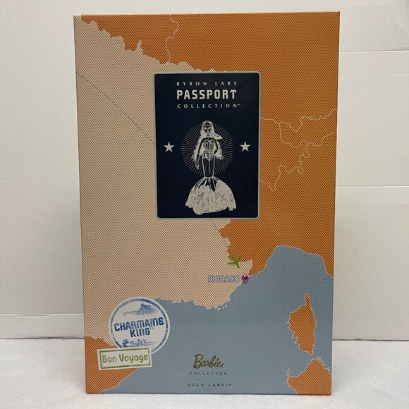 Mattel 2010 Charmaine King Passport Barbie Doll African American Byron Lars Gold - Picture 5 of 9